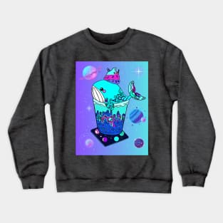 Galaxy Frappe Whale (purple/blue) Crewneck Sweatshirt